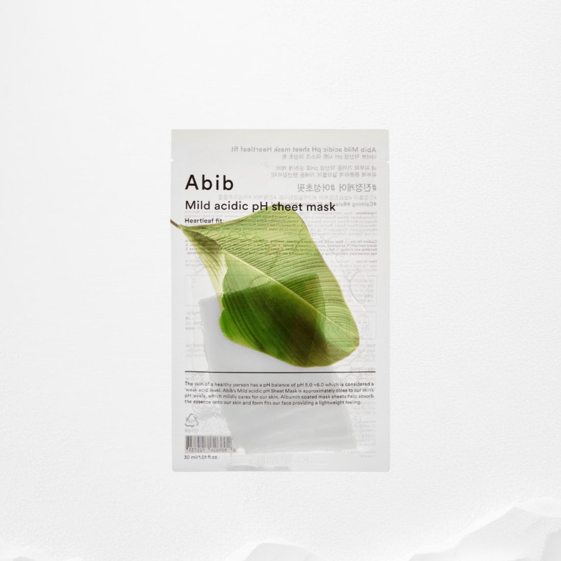 Abib - Mild acidic pH sheet mask Heartleaf fit x 1